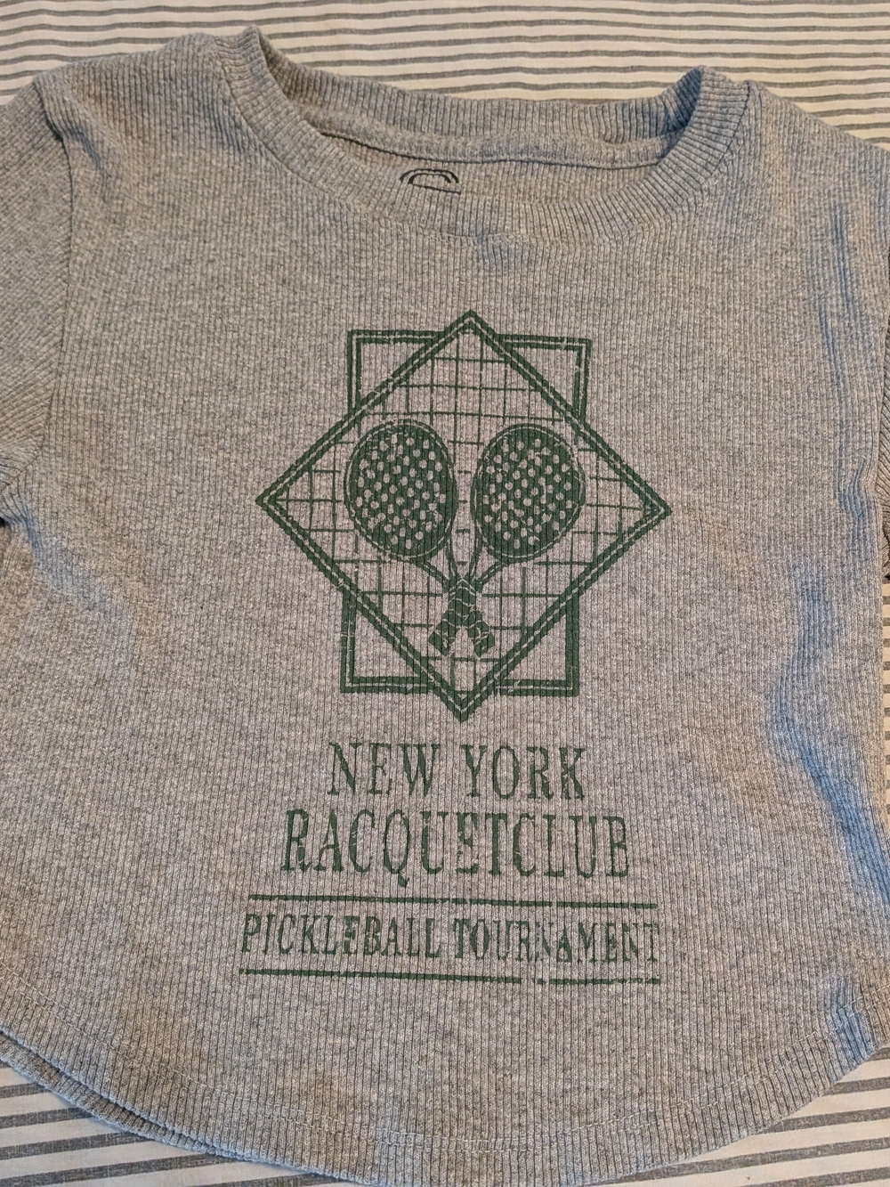 New York Racquet Club Gray Kids Short Sleeve Top